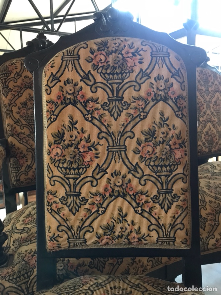 Antig&uuml;edades: Sofa y sillas Isabelino. R 6337 - Foto 5