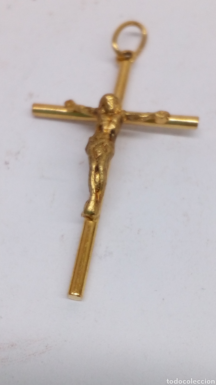 Antig&uuml;edades: Cruz de bisuter&iacute;a chapada oro - Foto 1