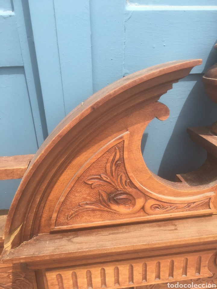 Antig&uuml;edades: ESPEJO MADERA MACIZA TALLADO - Foto 11