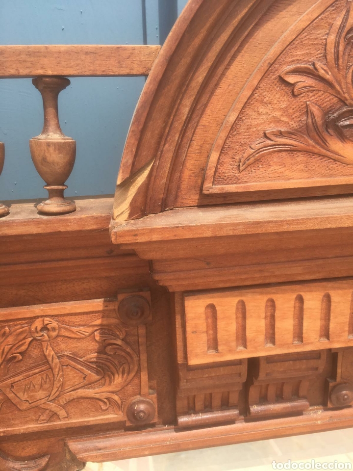 Antig&uuml;edades: ESPEJO MADERA MACIZA TALLADO - Foto 18