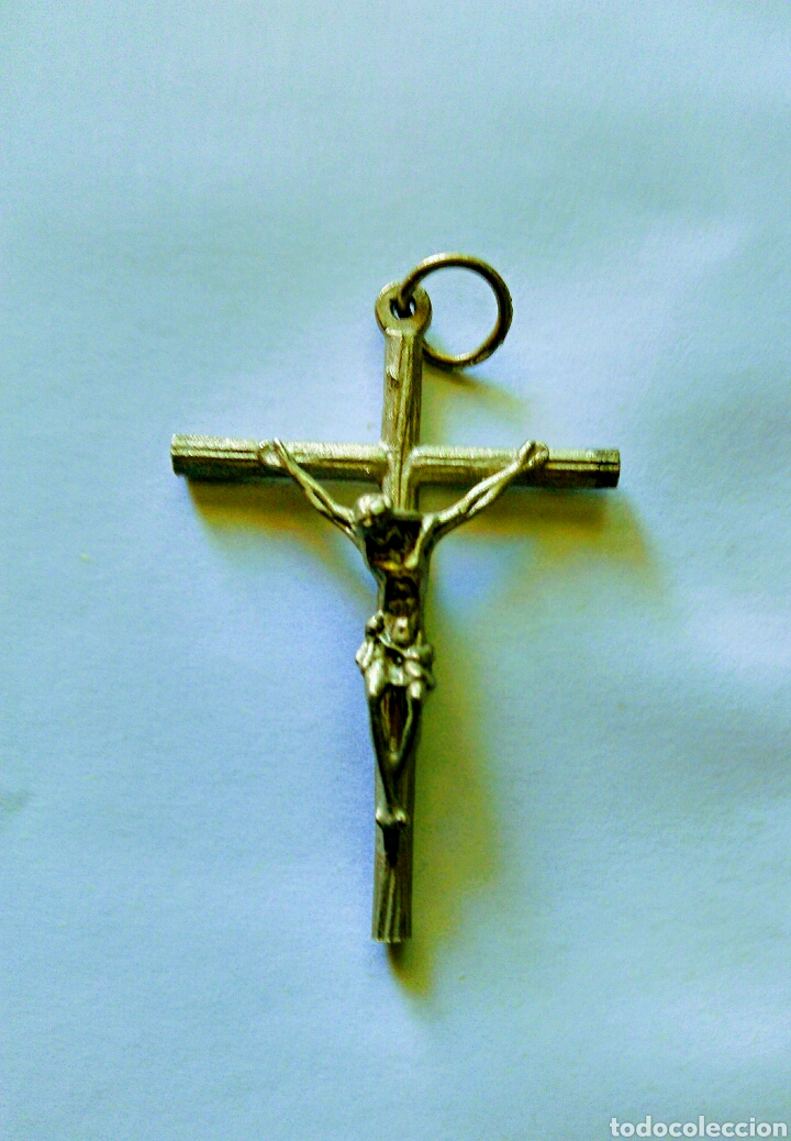 Antigüedades: Cruz crucifijo Cristo Jesús medalla - Foto 4 - 170943272