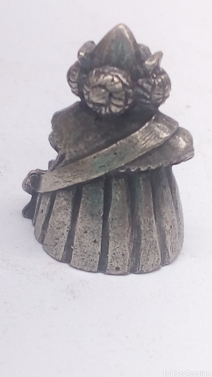 Antig&uuml;edades: Figura de fallera metal - Foto 2