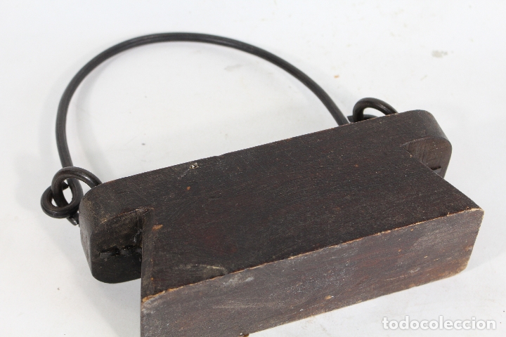 Antig&uuml;edades: lampara candil antiguo de madera - Foto 7