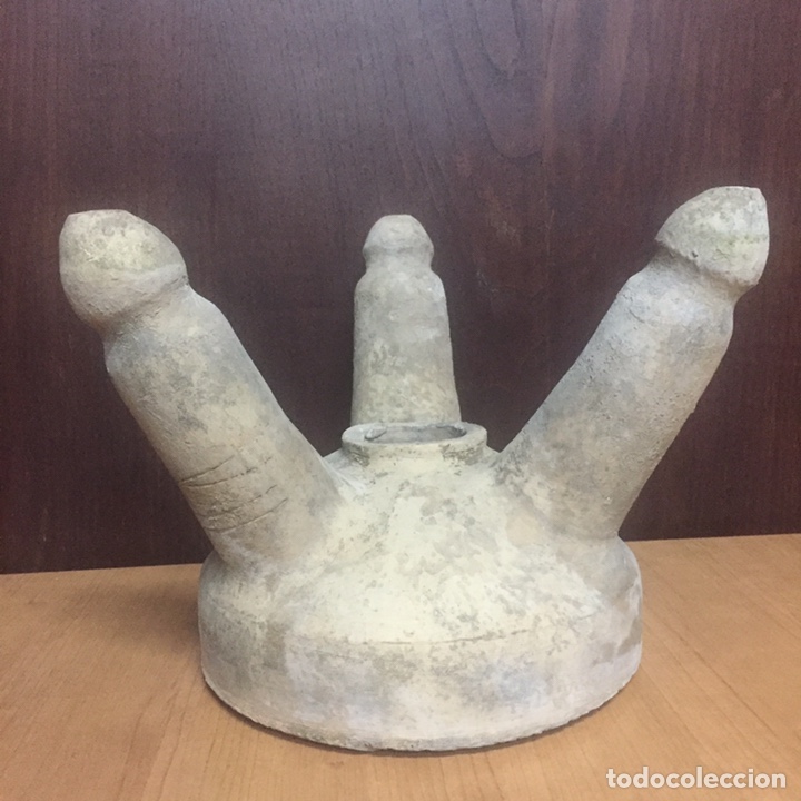 Antig&uuml;edades: Antiguo botijo tres ca&ntilde;os - Foto 1