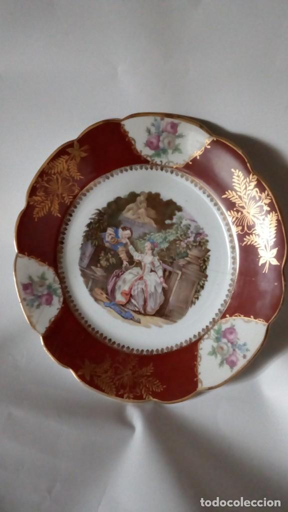 Antig&uuml;edades: Plato de porcelana de Limoges - Foto 2