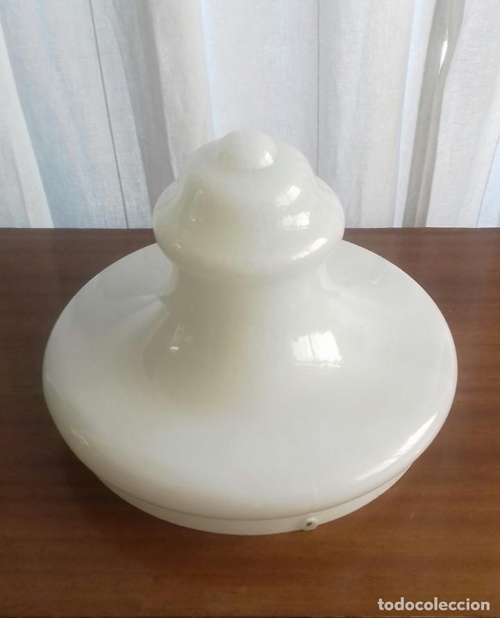 Antig&uuml;edades: Tulipa de opalina blanca - Foto 3