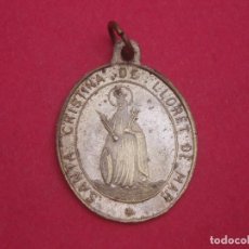 Antigüedades: MEDALLA ANTIGUA SANTA CRISTINA DE LLORET DE MAR. SIGLO XIX.. Lote 171265207