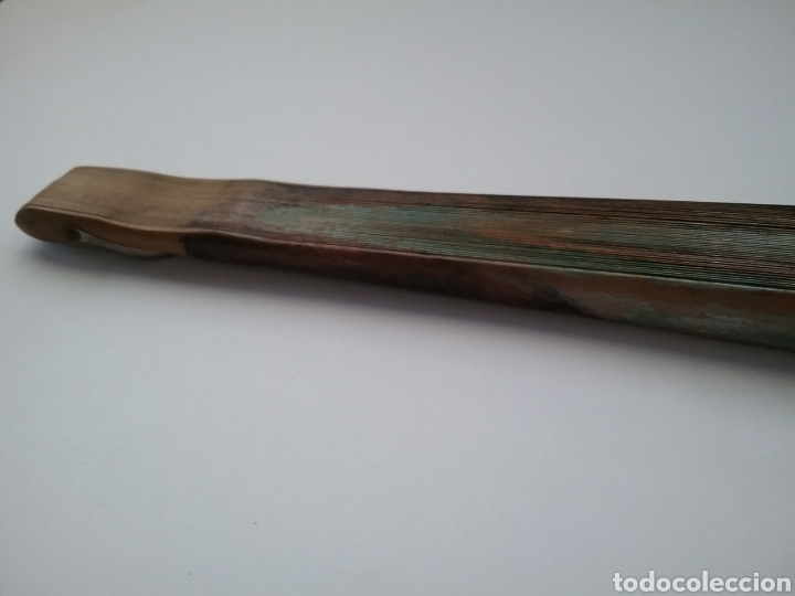 Antig&uuml;edades: Abanico en madera pintado a mano - Foto 3