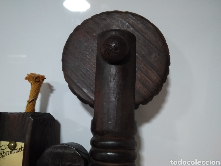 Antig&uuml;edades: Mechero decoraci&oacute;n de mecha con term&oacute;metro de pared - Foto 3