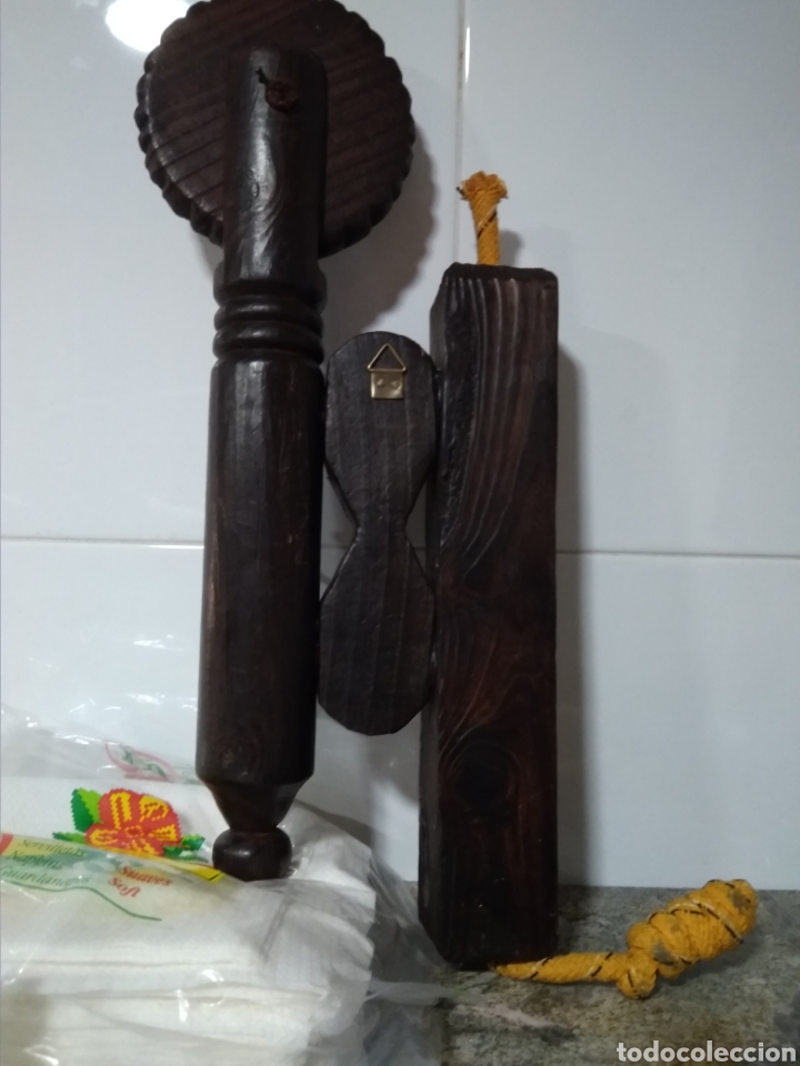 Antig&uuml;edades: Mechero decoraci&oacute;n de mecha con term&oacute;metro de pared - Foto 6