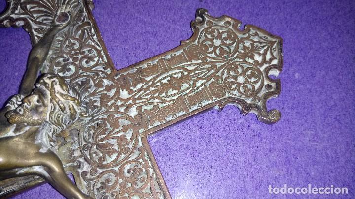 Antig&uuml;edades: CRUCIFIJO de BRONCE. - Foto 5