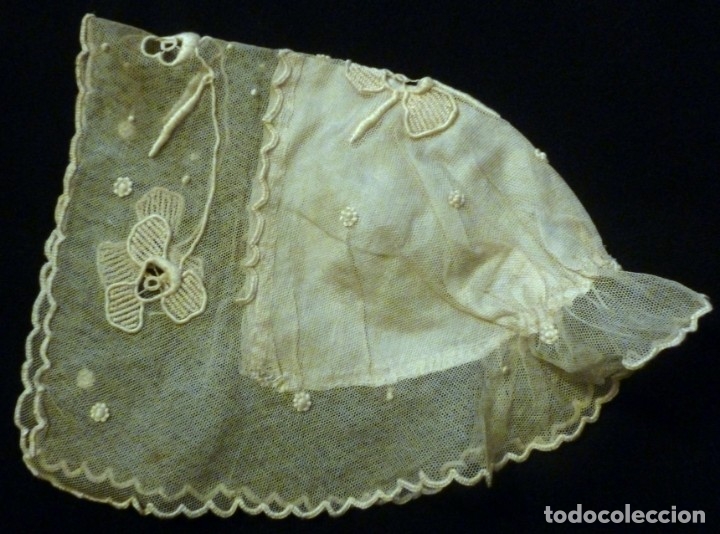 Antig&uuml;edades: ANTIGUO GORRO DE ENCAJE   PPIO.S.XX - Foto 2