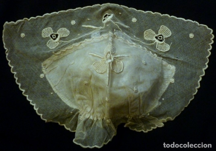 Antig&uuml;edades: ANTIGUO GORRO DE ENCAJE   PPIO.S.XX - Foto 1