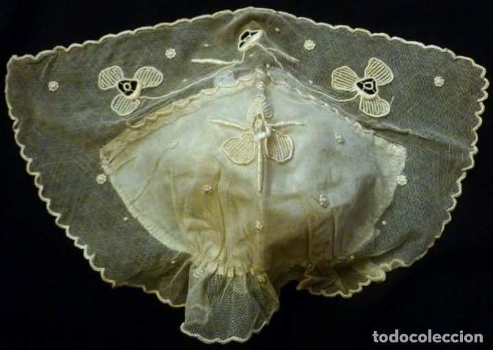 Antig&uuml;edades: ANTIGUO GORRO DE ENCAJE   PPIO.S.XX - Foto 5