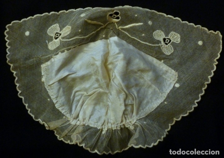 Antig&uuml;edades: ANTIGUO GORRO DE ENCAJE   PPIO.S.XX - Foto 3