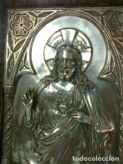 Antig&uuml;edades: SAGRADO CORAZ&Oacute;N DE JES&Uacute;S REPUJADO - Foto 3