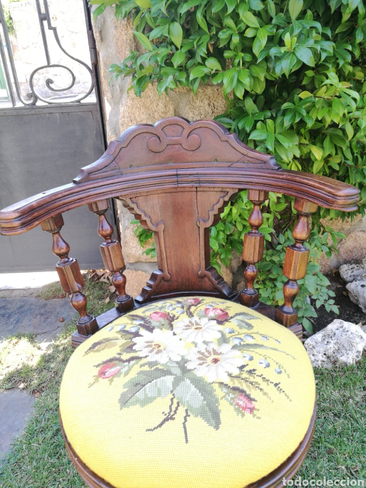 Antig&uuml;edades: Sillon de capitan de barco siglo XIX - Foto 3