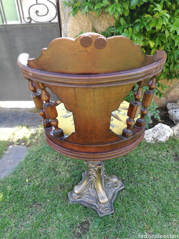 Antig&uuml;edades: Sillon de capitan de barco siglo XIX - Foto 4