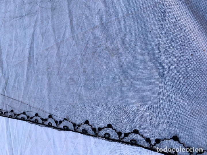 Antig&uuml;edades: Excepcional mantilla gran tama&ntilde;o. mide 175x70cms - Foto 4