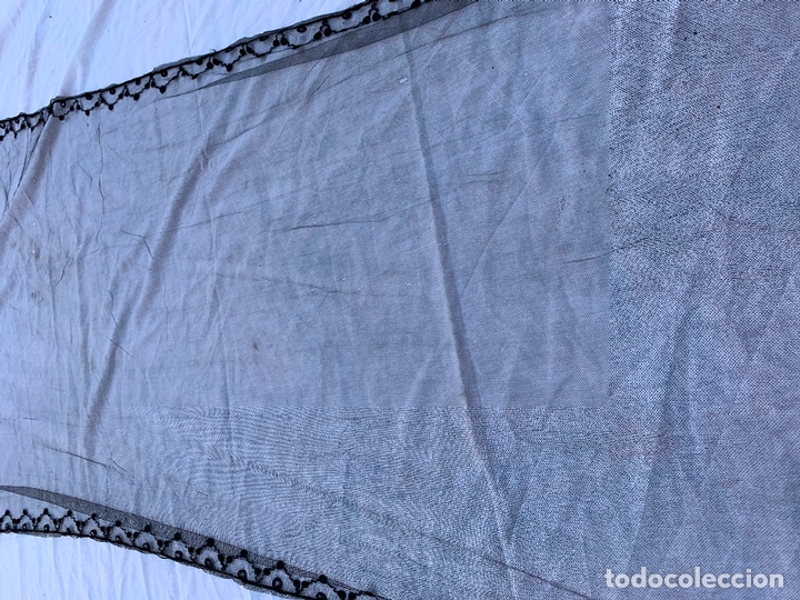 Antig&uuml;edades: Excepcional mantilla gran tama&ntilde;o. mide 175x70cms - Foto 6