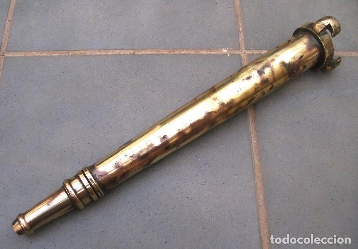 Antig&uuml;edades: manguera de bomberos , laton macizo, 44cm aprox - Foto 1