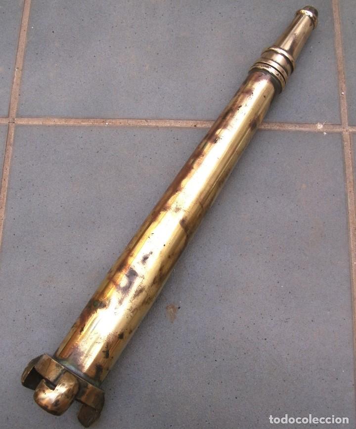 Antig&uuml;edades: manguera de bomberos , laton macizo, 44cm aprox - Foto 2