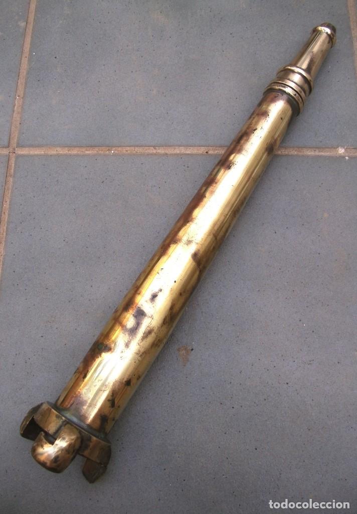 Antig&uuml;edades: manguera de bomberos , laton macizo, 44cm aprox - Foto 3