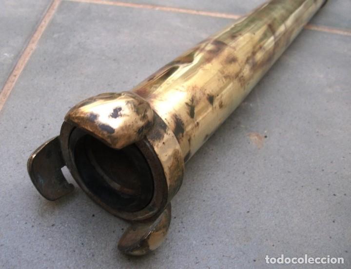 Antig&uuml;edades: manguera de bomberos , laton macizo, 44cm aprox - Foto 4