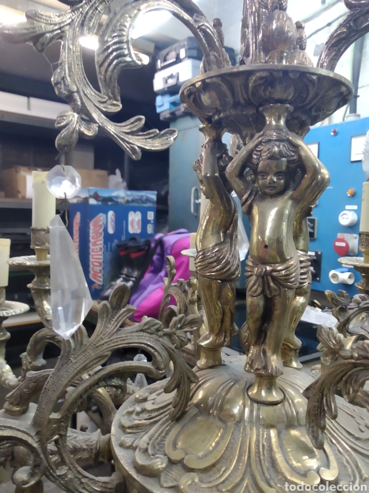 Antig&uuml;edades: Lampara de bronze Grandes dimensiones - Foto 1