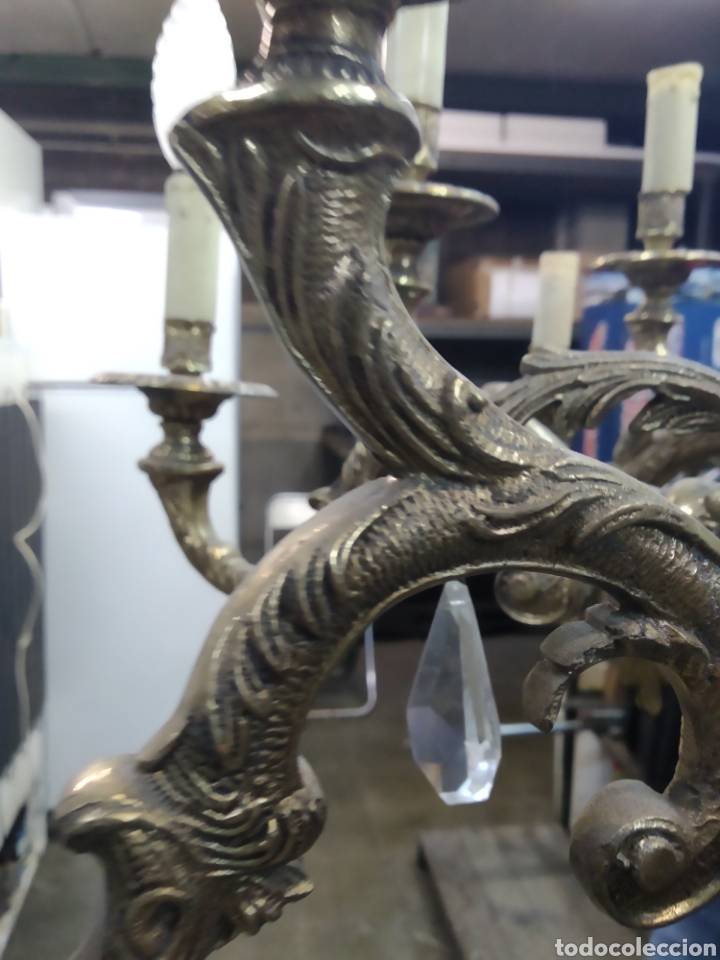 Antig&uuml;edades: Lampara de bronze Grandes dimensiones - Foto 3