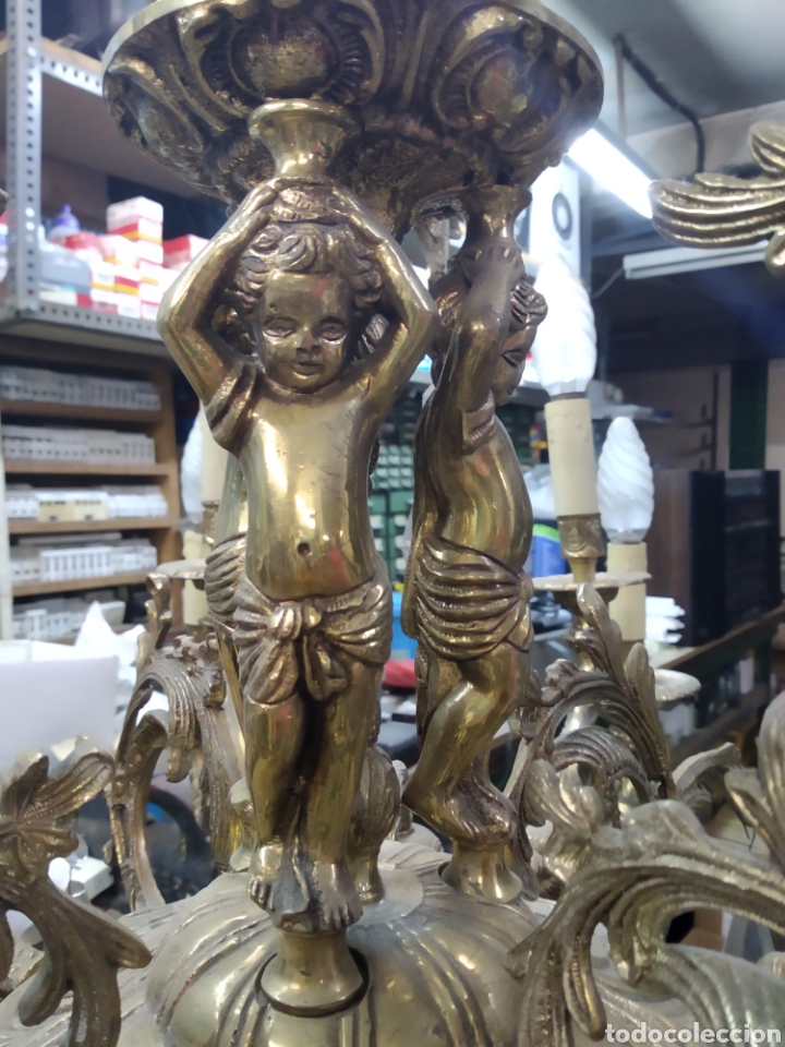 Antig&uuml;edades: Lampara de bronze Grandes dimensiones - Foto 4