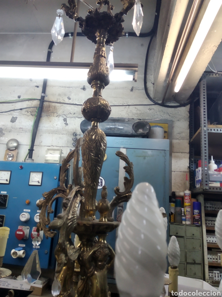 Antig&uuml;edades: Lampara de bronze Grandes dimensiones - Foto 5