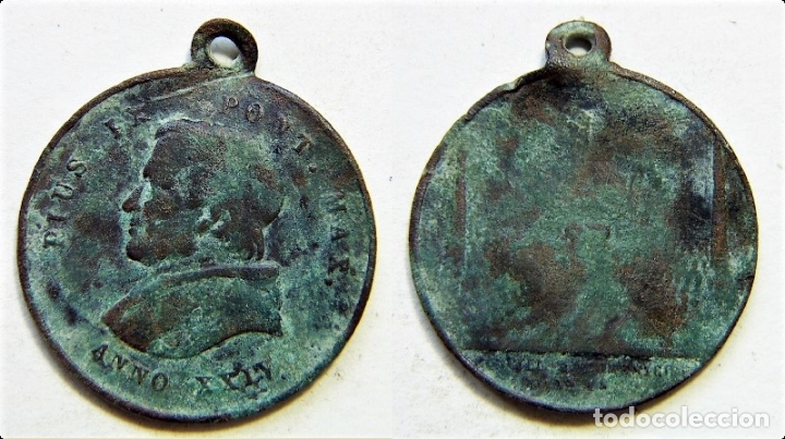 Antig&uuml;edades: MEDALLA RELIGIOSA DE PIO IX - Foto 1