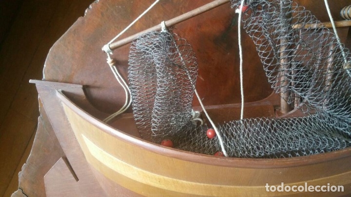 Antig&uuml;edades: BARCA DE PESCA EN MADERA PARA DECORACION DE PARED - Foto 2