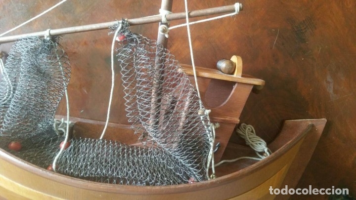 Antig&uuml;edades: BARCA DE PESCA EN MADERA PARA DECORACION DE PARED - Foto 3