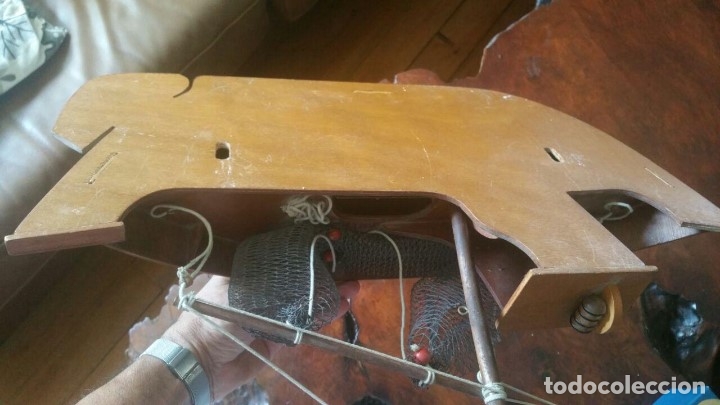 Antig&uuml;edades: BARCA DE PESCA EN MADERA PARA DECORACION DE PARED - Foto 5