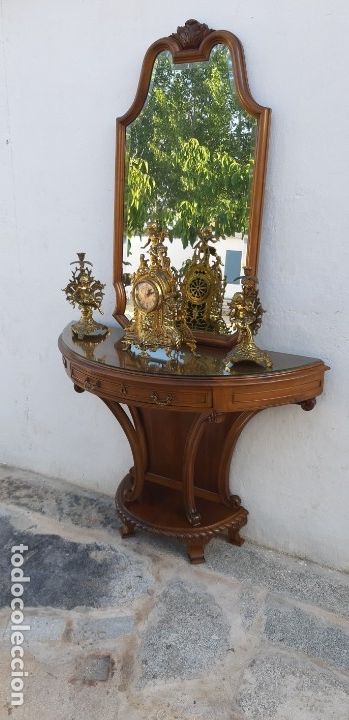 Antiguidades: Consola de madera maciza