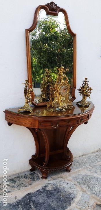 Antig&uuml;edades: Consola de madera maciza - Foto 2