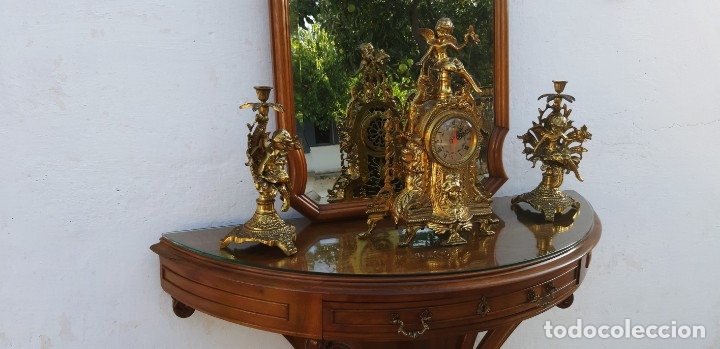 Antig&uuml;edades: Consola de madera maciza - Foto 3