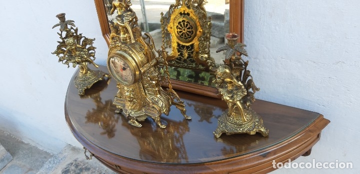 Antig&uuml;edades: Consola de madera maciza - Foto 4