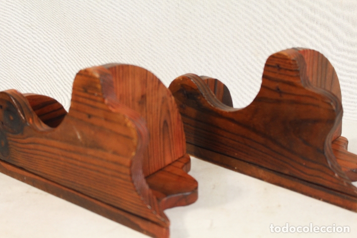 Antig&uuml;edades: pareja de mensulas riconera rusticas - Foto 3