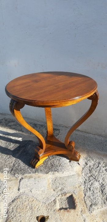 Antig&uuml;edades: Mesa auxiliar de madera noble - Foto 1