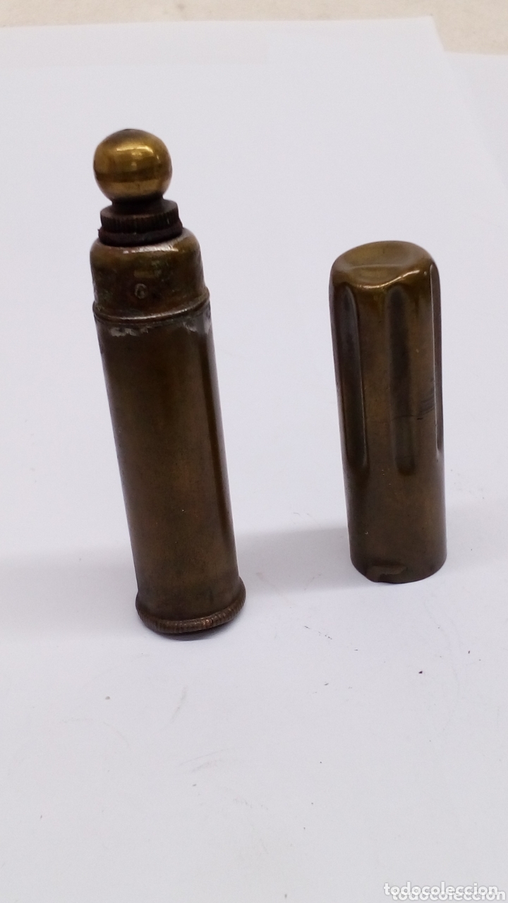 Antig&uuml;edades: Perfumero militar laton - Foto 2