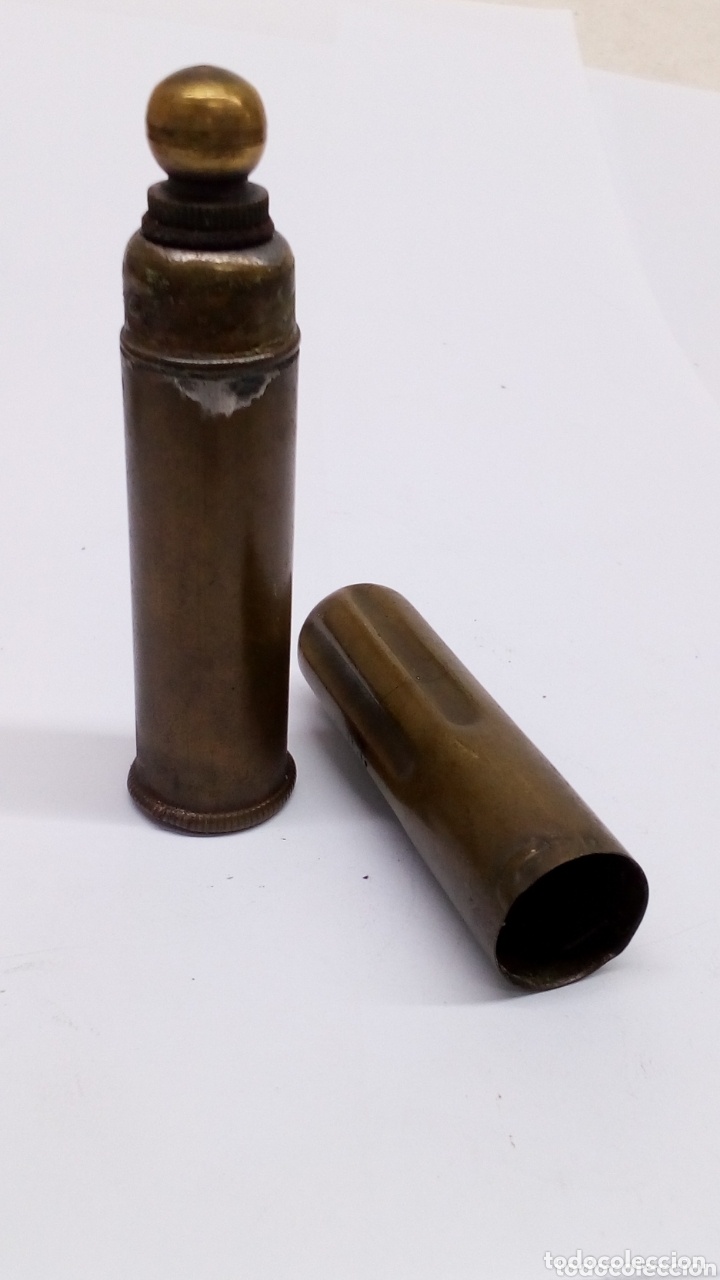 Antig&uuml;edades: Perfumero militar laton - Foto 3