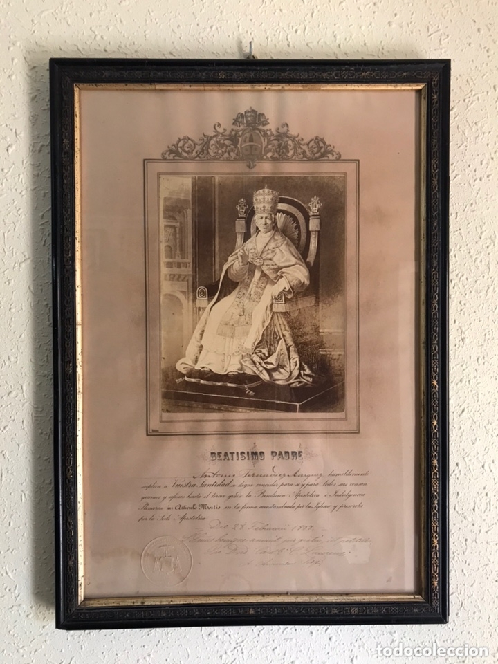 Antig&uuml;edades: INDULGENCIA ENMARCADA A&Ntilde;O 1888 - Foto 1