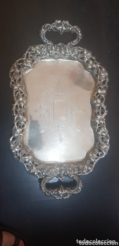 Antig&uuml;edades: #781 ESPECTACULAR BANDEJA DE PLATA - Foto 2
