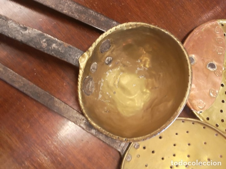 Antig&uuml;edades: Juego Espumadoras y Cazo - Foto 2