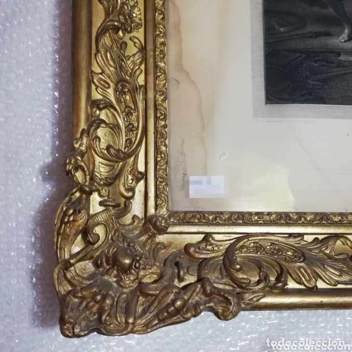 Antig&uuml;edades: Gran marco dorado, siglo XIX - Foto 3