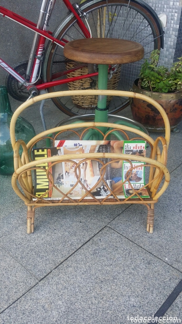 Antig&uuml;edades: Antiguo revistero de bamb&uacute; - Foto 1