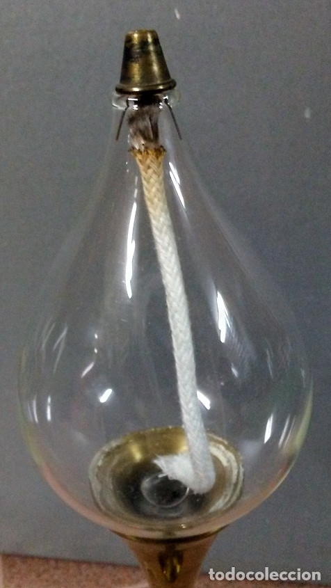 Antig&uuml;edades: L&Aacute;MPARA DE ACEITE ANTIGUA - Foto 2